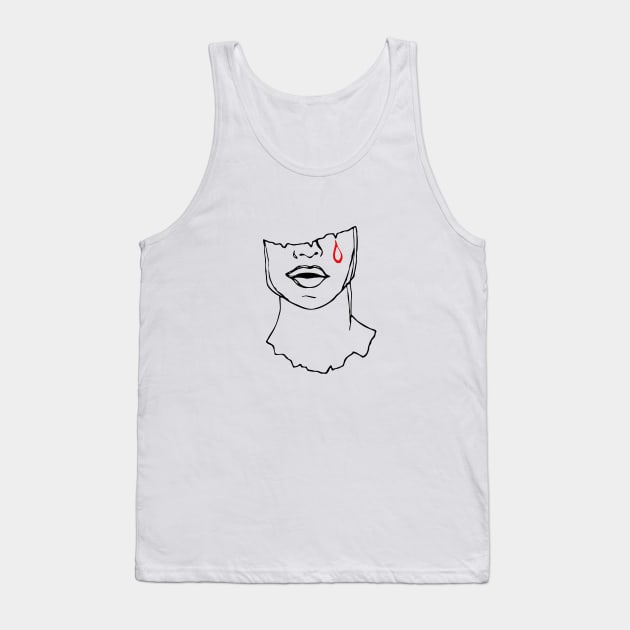 Bust Lineart Tank Top by honeydesigns